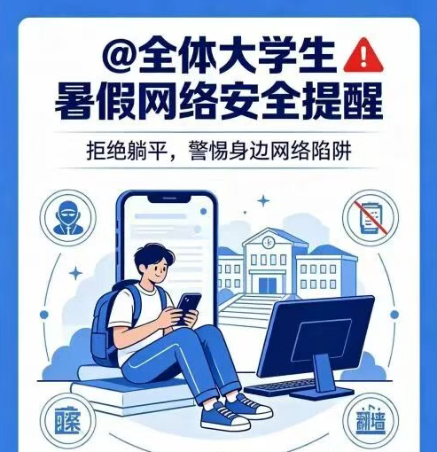 @全体大学生：暑假别“躺平”，这些网络陷阱正在悄悄靠近你！