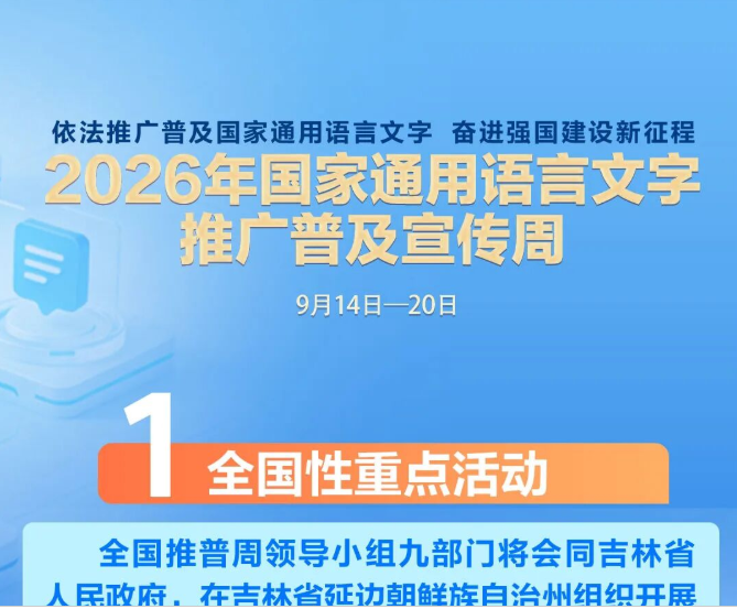 一图读懂丨第29届推普周“1+7+N”活动